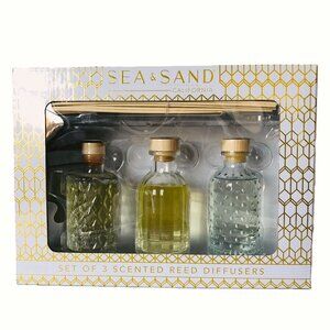 Sand + Fog Sea & Sand 3 Reed Diffusers Amber & Fig Speakeasy Floral Bamboo